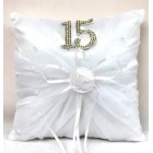 Mis Quince Sweet 15 Tiara Pillow with Rhinestone Number 